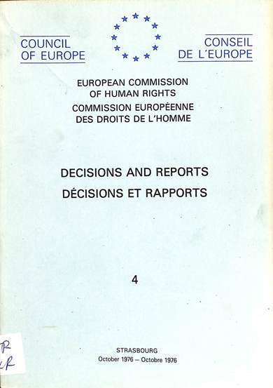 Decisions and reports = decisions et rapports October 1976 - Octobre 1976