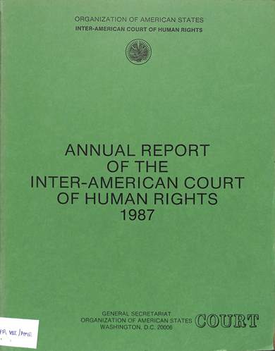 Annual report of the inter-American commission on human rights 1987
