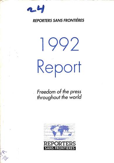 Freedom of the press throughout the world: 1992 report