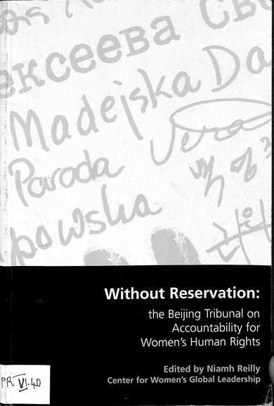 Without reservation: The Beijing tribunal on accountability for women's human rights
