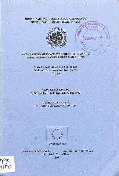 Serie c: Resoluciones y sentencias no. 30 = decisions and judgments no. 30