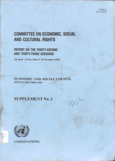 Committee on economic, social and cultural rights 