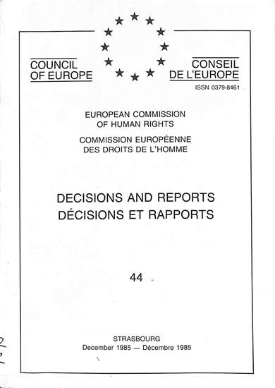 Decisions and reports = decisions et rapports: December 1985 = Decembre 1985