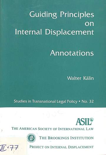 Guiding principles on internal displacement  annotations