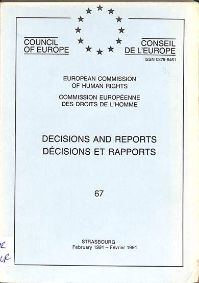 Decisions and reports = decisions et rapports: February 1991 = Fevrier 1991