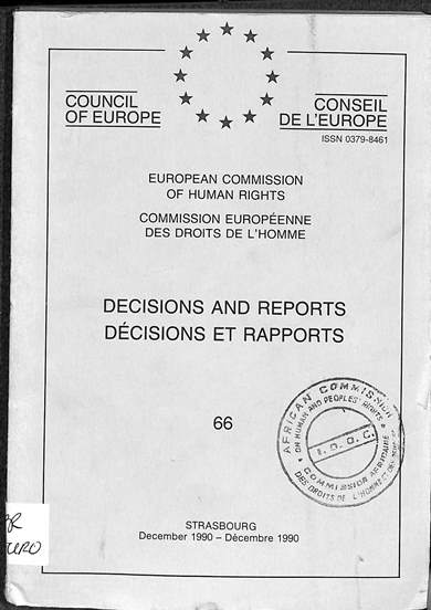 Decisions and reports = decisions et rapports: December 1990 = Decembre 1990