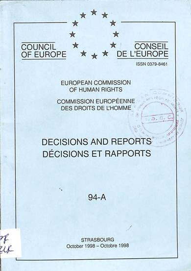 Decisions and reports = decisions et rapports: October 1998 = Octobre 1998