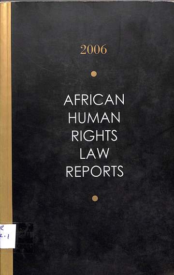 African human rights law reports: 2006