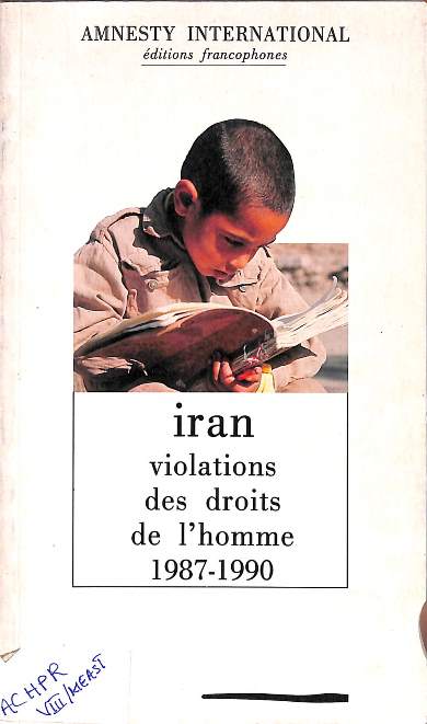 Iran violations des droits de l’homme 1987-1990
