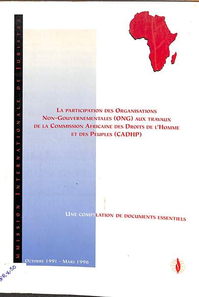 La participation des organisations non-gouvernementales aux travaux de la Commission africaine des droits de l'homme et des peuples