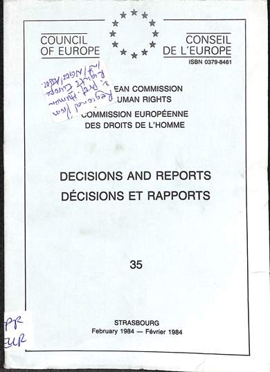 Decisions and reports = decisions et rapports: February 1984 = Fevrier 1984