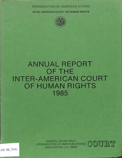 Annual report of the inter-American commission on human rights 1985