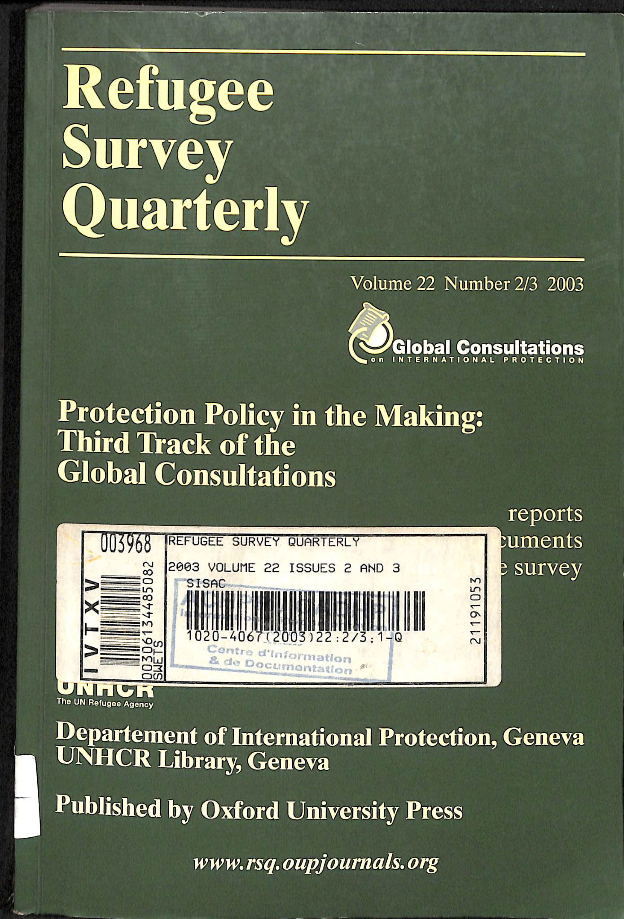 Protecting policy in the making: Third track of the global consultations