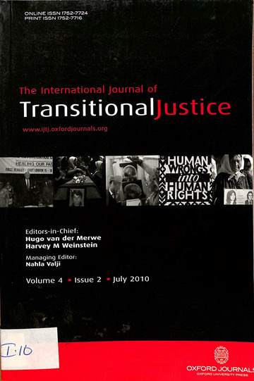 The international journal of transitional justice