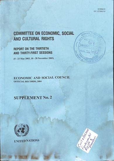 Committee on economic, social and cultural rights 