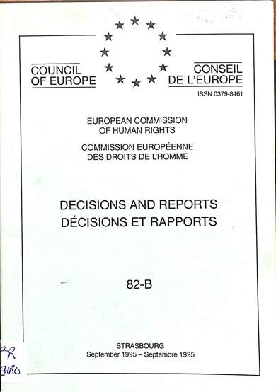 Decisions and reports = decisions et rapports: September 1995 = Septembre 1995