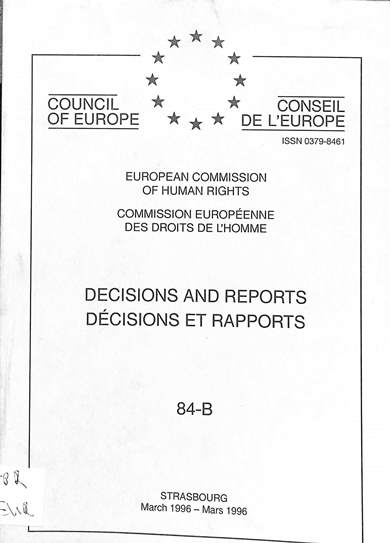 Decisions and reports = decisions et rapports: March 1996 = Mars 1996