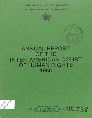 Annual report of the inter-American commission on human rights 1986