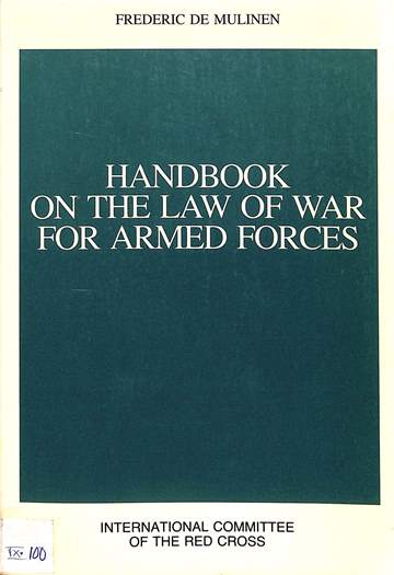 Handbook on the law of war for armed forces