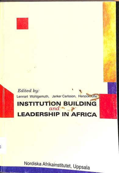 Institution building and leadership in Africa