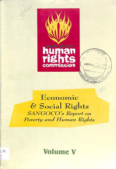 Economic and social rights: SANGOCO's report on property and human rights: Volume V