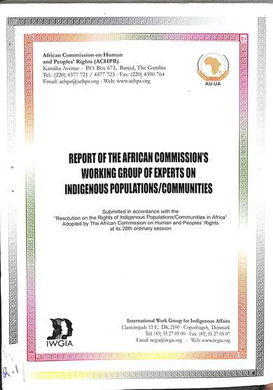 Report of the working group of experts on indigenous population/communities