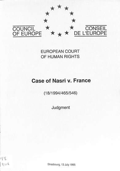 Case of Nasri v. France