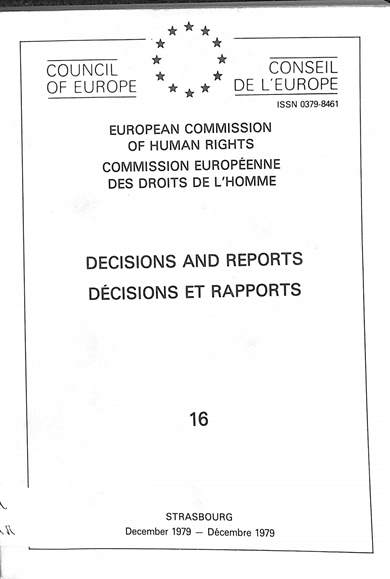 Decisions and reports = decisions et rapports: Dember = Decembre 1979
