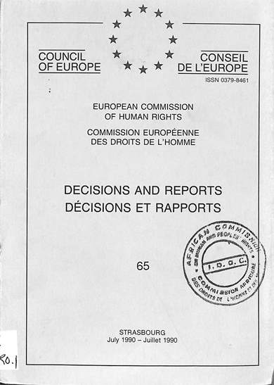 Decisions and reports = decisions et rapports: July 1990 = Mars 1990 