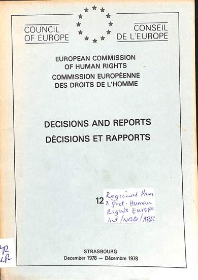 Decisions and reports = decisions et rapports: Decembre 1978 = Decembre 1978