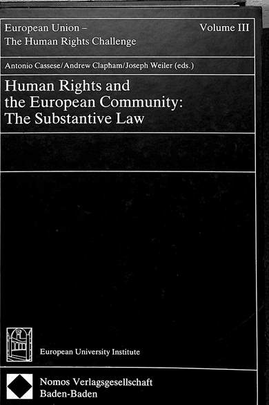 Human rights and the European community: The substantive law