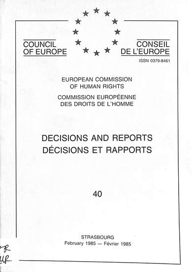 Decisions and reports = decisions et rapports: February 1985 = Fevrier 1985