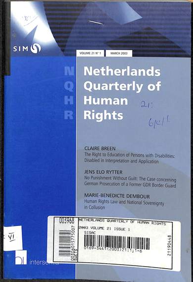 Netherlands Quaterly of human rights 2003