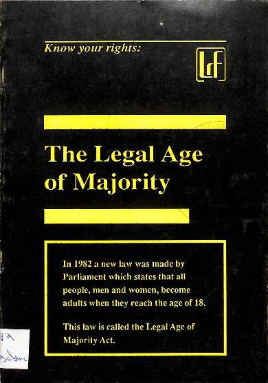The legal age of majority