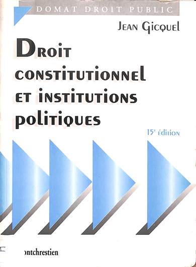 Droit constitutionnel et institutions politiques