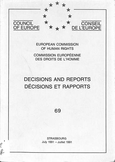 Decisions and reports = decisions et rapports: July 1991 = Juillet 1991
