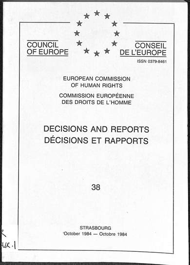 Decisions and reports = decisions et rapports: October 1984 = Octobre 1984
