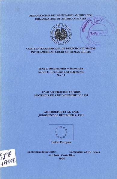 Serie c: Resoluciones y sentencias no. 11 = decisions and judgments no. 11