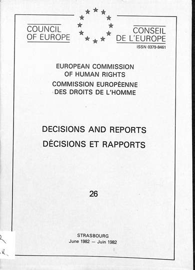 Decisions and reports = decisions et rapports: June 1982 = Juin 1982