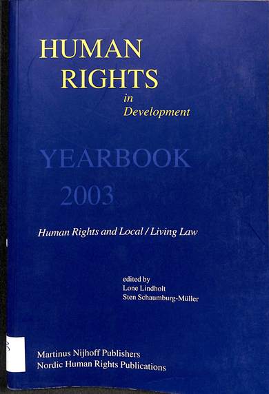Human rights in development : yearbook 2003