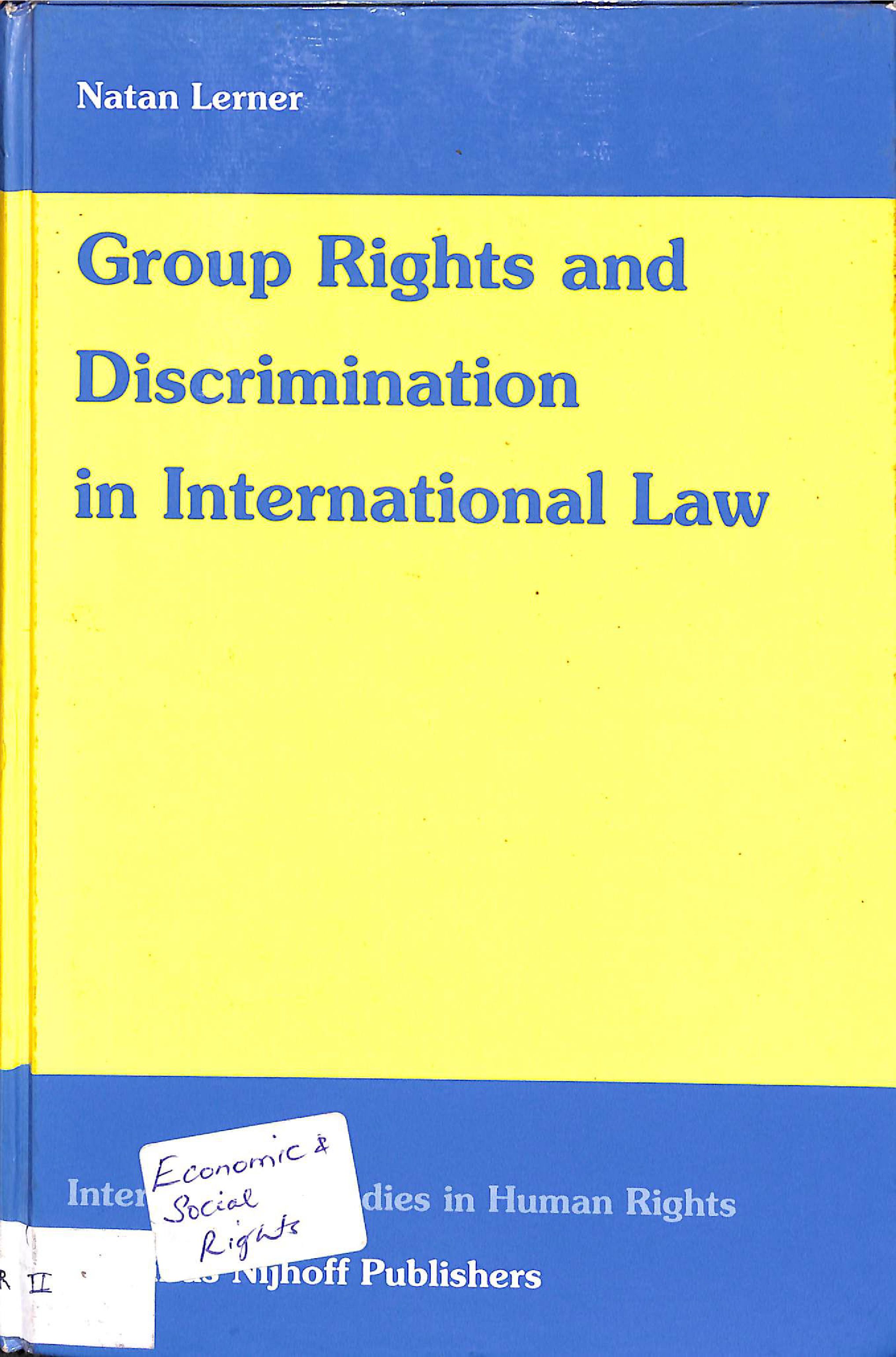 Group rights and discrimination in international law