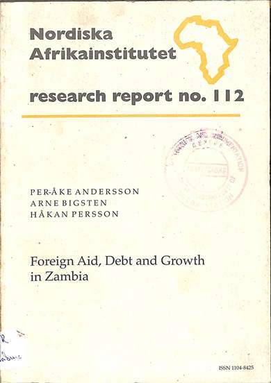 Foreign aid, debt and growth in Zambia