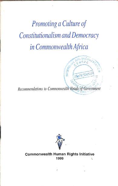 Promoting a culture of constitutionalism and democracy: recommendations to Commonwealth heads of government