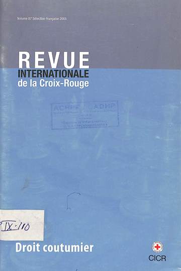 Revue internationale de la Croix Rouge