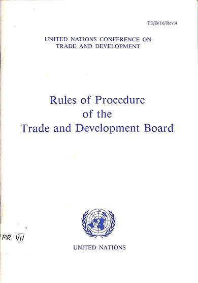 Rules of procedure of the trade and development board