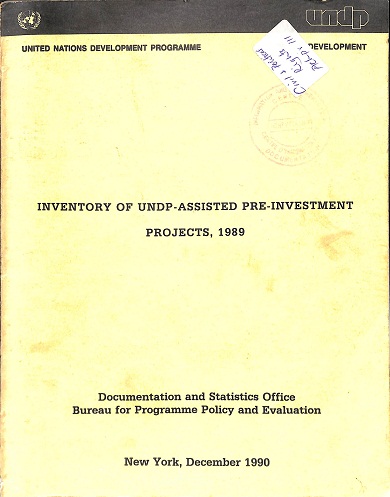 Inventory of UNDP-assisted pre-investment projects