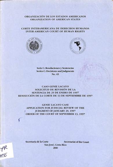 Serie c: Resoluciones y sentencias no. 45 = decisions and judgments no. 45