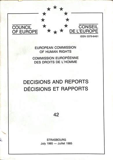 Decisions and reports = decisions et rapports: July 1985 = Juillet 1985