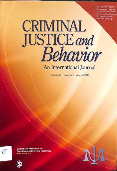 Criminal justice and behaviour: An international journal