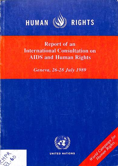 Report of an international consultation on AIDS and human rights